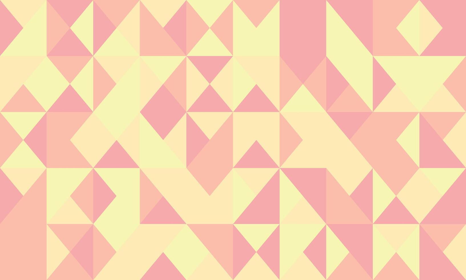 Abstract pastel geometric pattern. Seamless triangle mosaic design in soft pink and yellow hues. Ideal for backgrounds, textiles, and branding. Evokes feelings of calm and optimism. vector