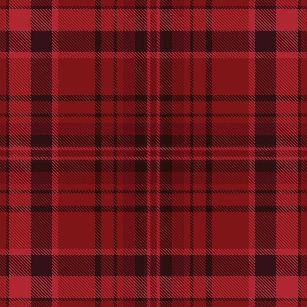 Rich red and maroon plaid pattern. Classic textile design, ideal for fashion, home decor, and web backgrounds. Evokes warmth, tradition, and sophistication. vector