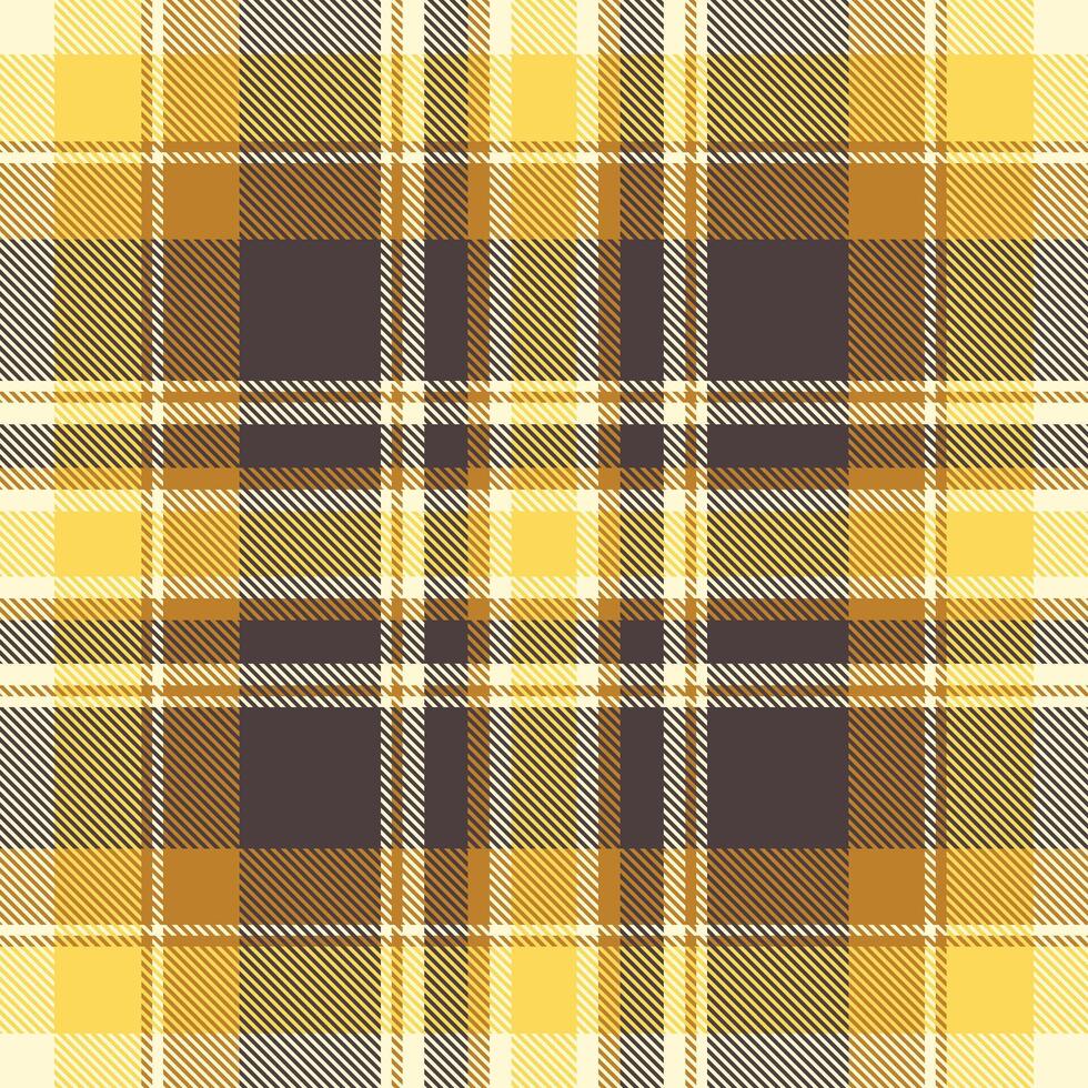 Stylish yellow and brown plaid pattern. Perfect for textile design, apparel, or website backgrounds. This seamless texture evokes warmth and a classic, timeless feel. vector