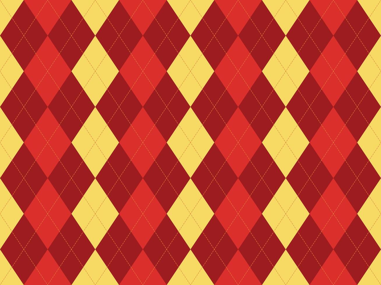 Vibrant red and gold argyle pattern. Perfect for backgrounds, textiles, or website design. vector