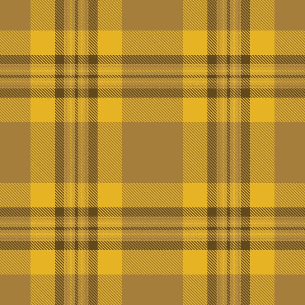Elegant mustard yellow and brown plaid pattern. Perfect for textile design, website backgrounds, or autumnal branding. vector