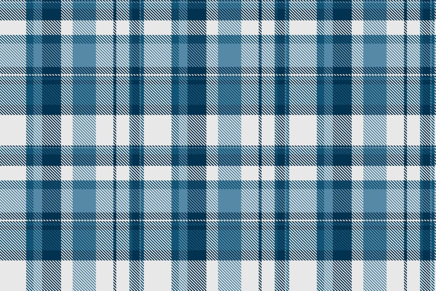 Flow background plaid seamless, regular textile texture. Full pattern fabric check tartan in cyan and white colors. vector