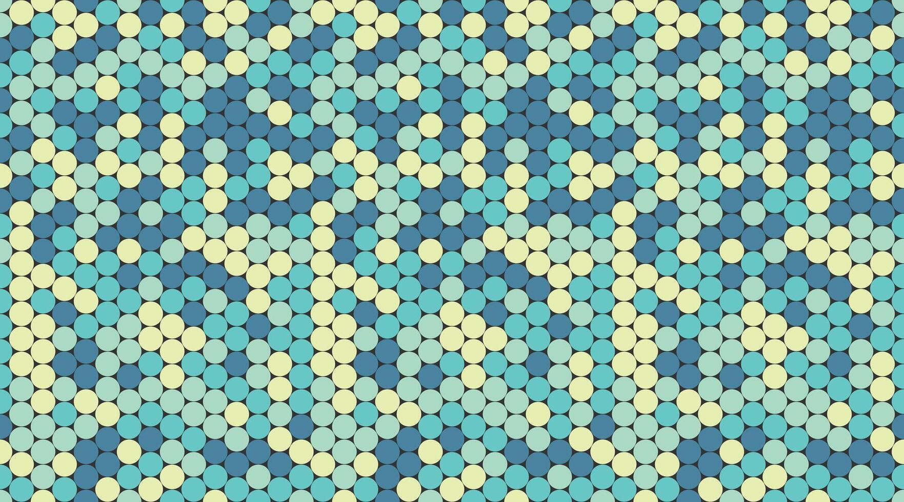 Abstract pastel teal, yellow, and gray circle mosaic pattern. Perfect for backgrounds, website design, textiles, and modern presentations. Creates a calming, yet visually interesting texture. vector