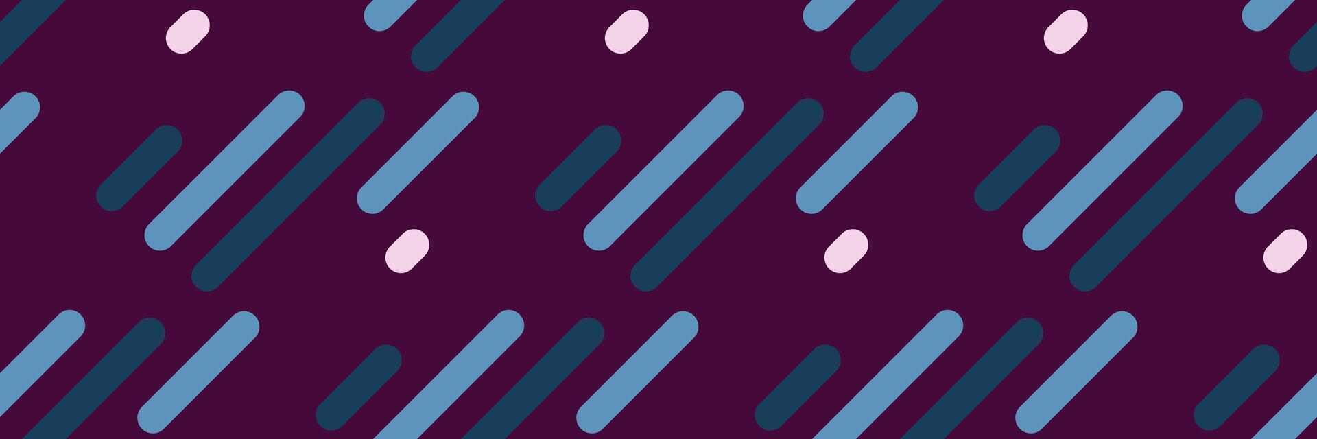 Abstract geometric pattern featuring diagonal, rounded lines in shades of blue and teal against a deep burgundy background. Scattered pale pink dots add visual interest. vector