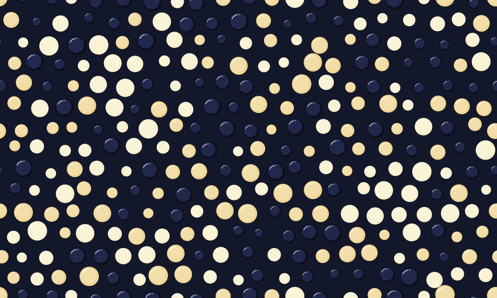 Abstract festive pattern of cream and navy circles on a dark background. Perfect for celebratory designs, website backgrounds, or textile prints. vector