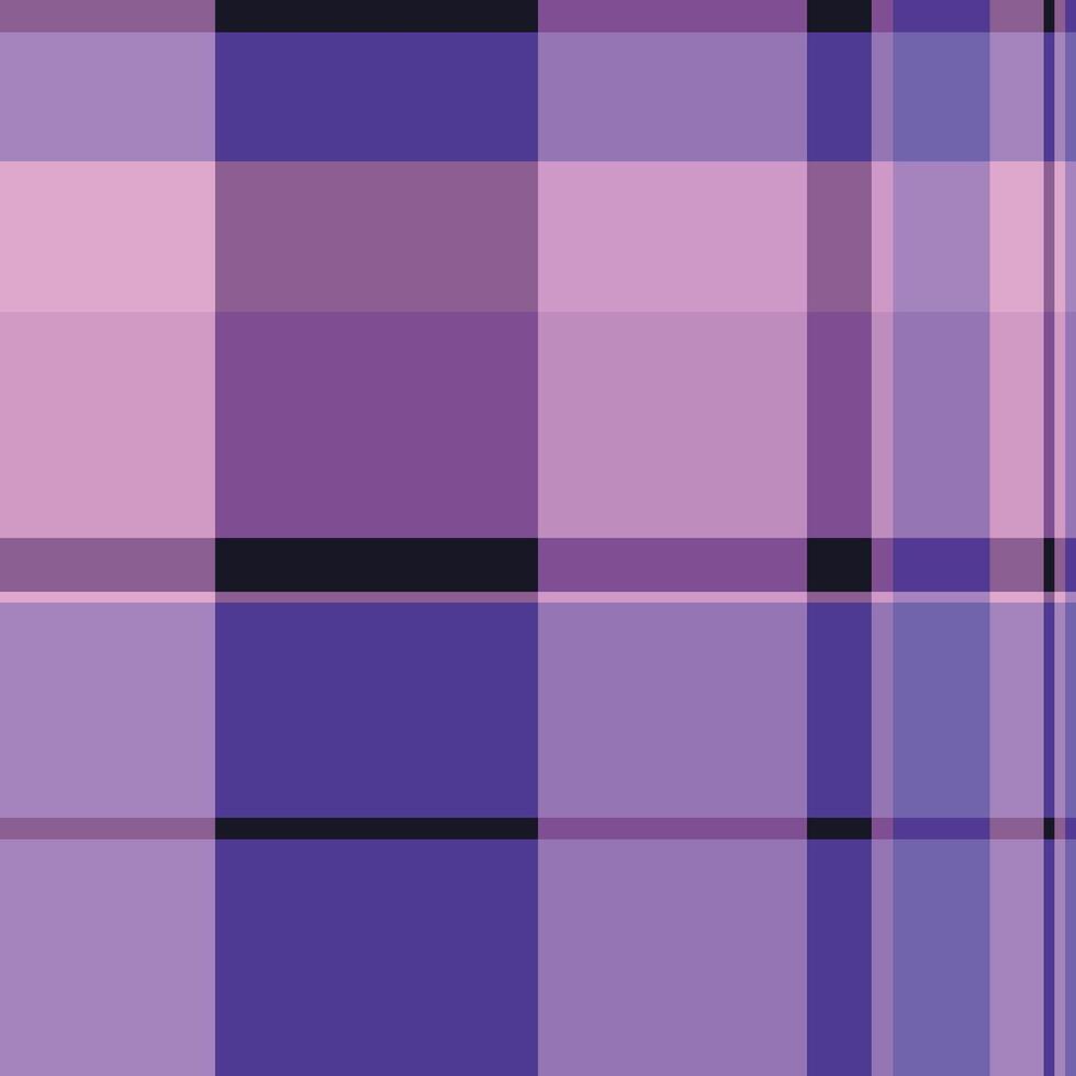 Classy seamless plaid , mix tartan pattern background. Retail textile texture fabric check in purple and violet colors. vector