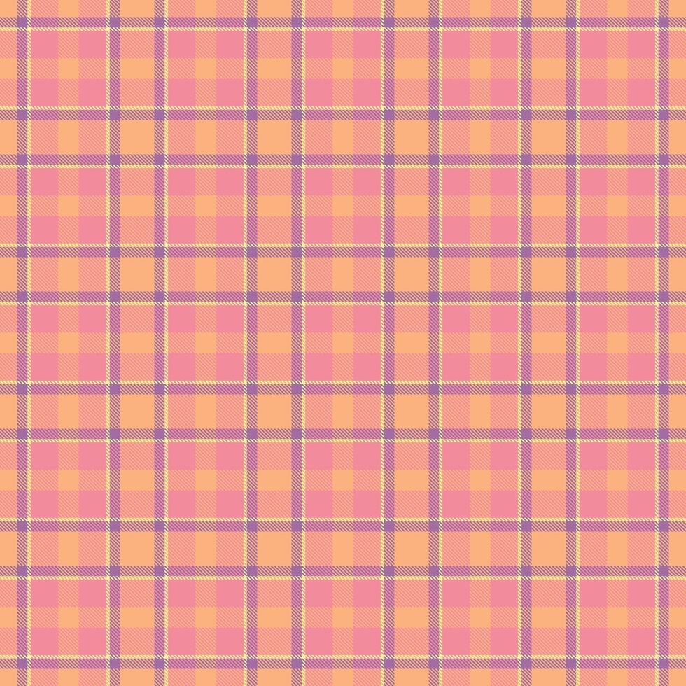 Workshop tartan seamless texture, panel plaid pattern textile. New background fabric check in orange and red colors. vector