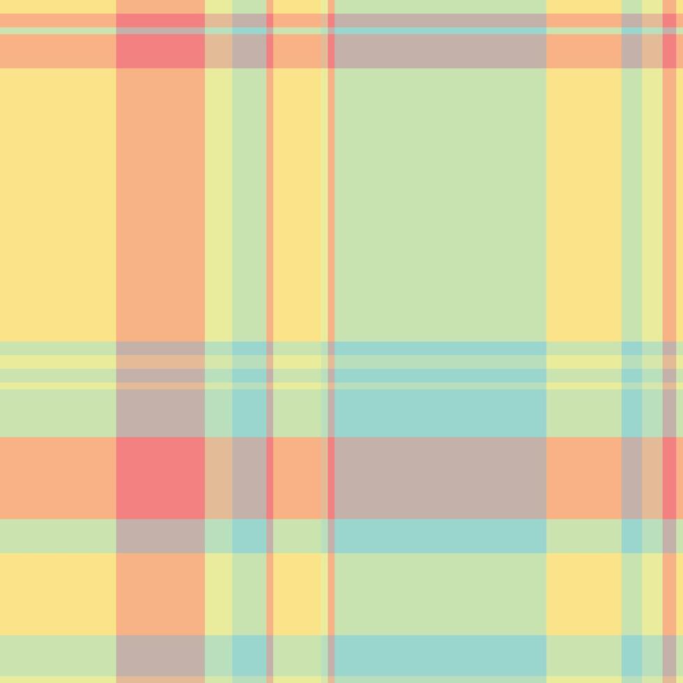 Poster background plaid seamless, adorable pattern texture. Home check textile tartan fabric in light and orange colors. vector