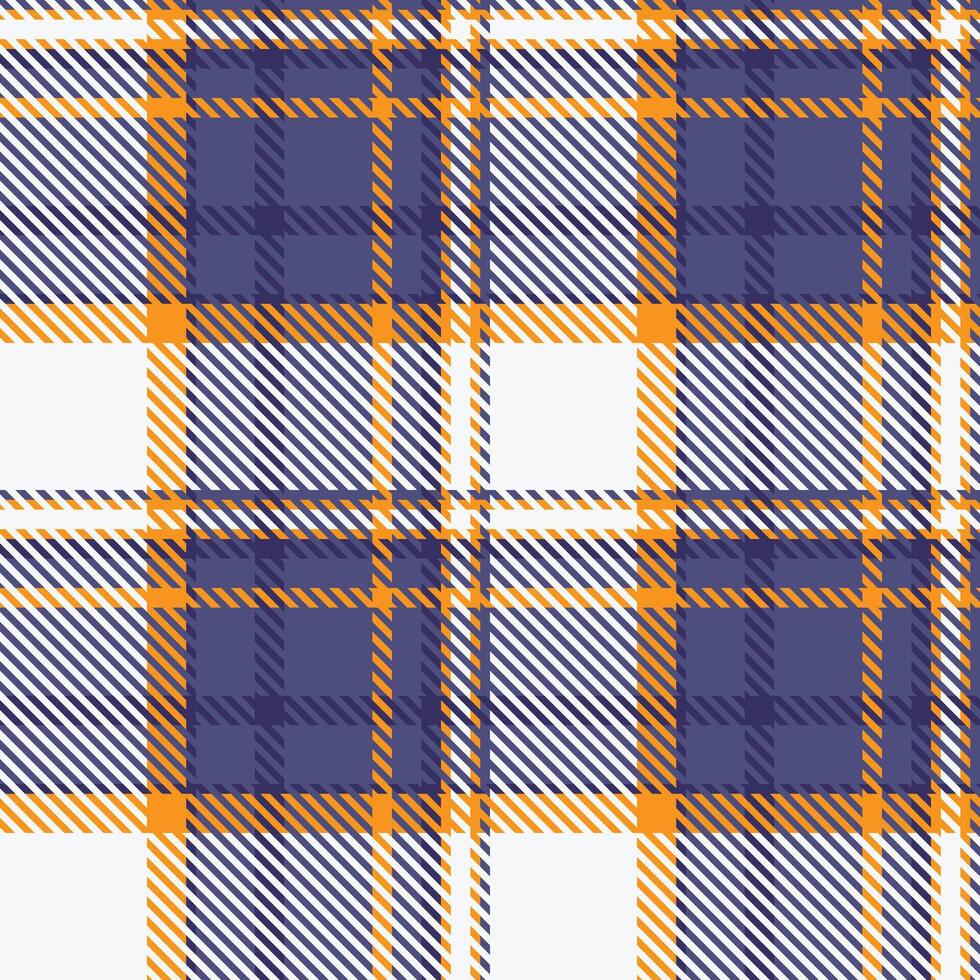 Vibrant purple, white, and orange plaid pattern. Ideal for textile design, fashion, website backgrounds, or crafting projects. vector