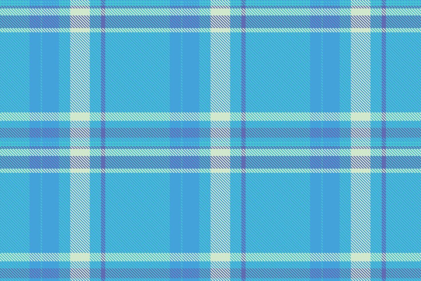 Place texture plaid fabric, deep seamless tartan textile. Skill check background pattern in cyan and bright colors. vector