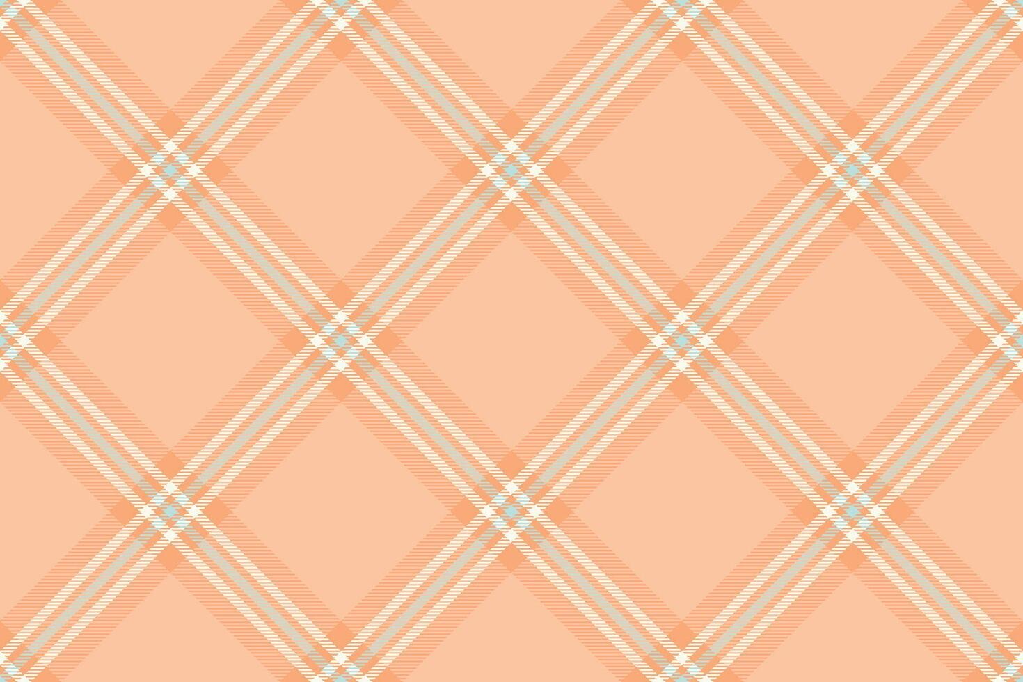 Elegant peach and cream diagonal plaid pattern. Perfect for textile design, wallpaper, packaging, or website backgrounds. vector