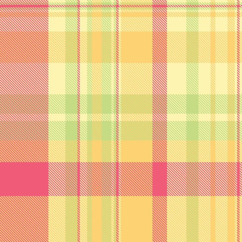 Home textile plaid texture, custom fabric tartan. Repeatable patterns pattern background check seamless in amber and yellow colors. vector
