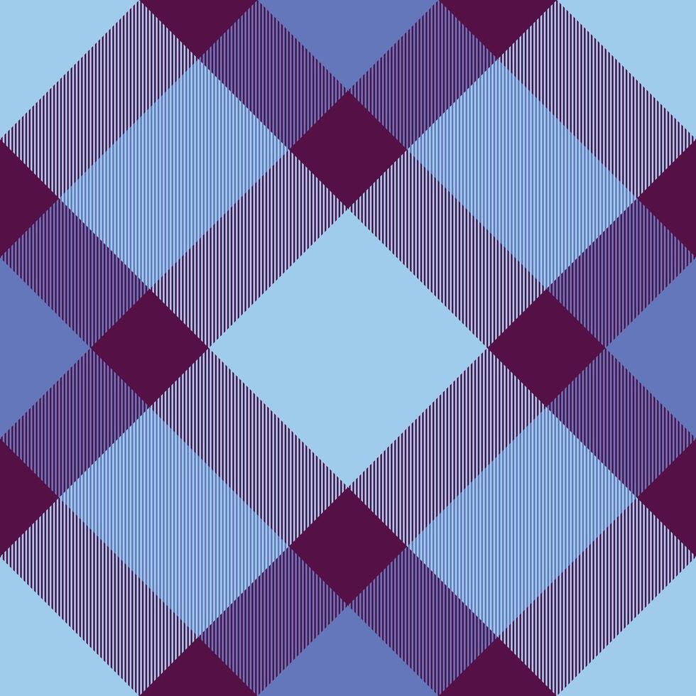 Elegant diagonal plaid pattern in calming blue and deep purple hues. Perfect for textile design, fashion, or website backgrounds. vector