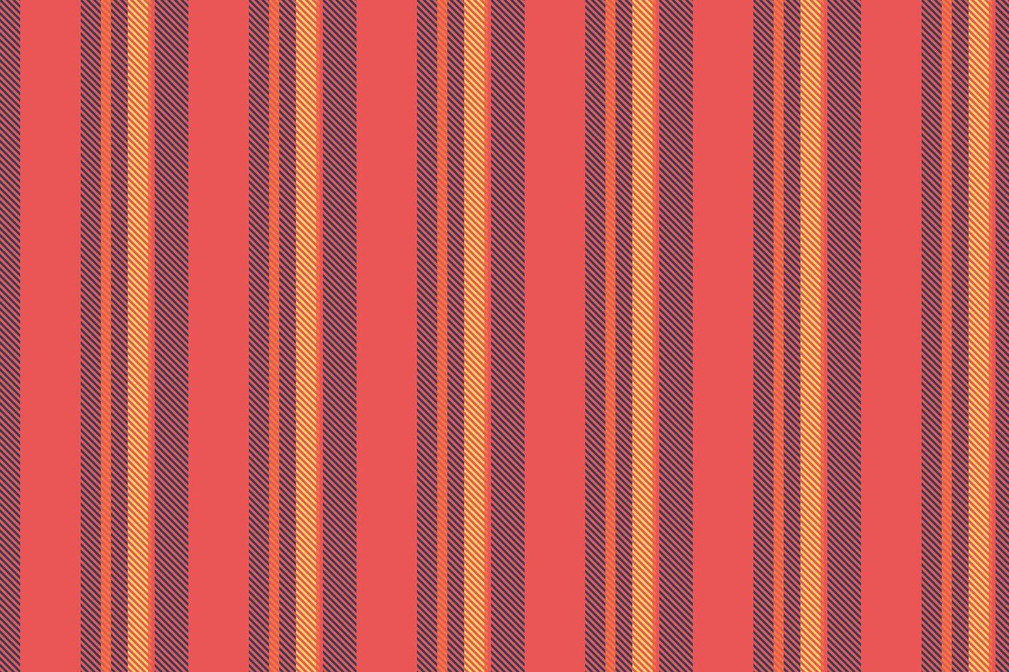 Vibrant vertical stripes in coral, orange, and maroon create a dynamic textile pattern. Ideal for fashion, web design, or print projects needing a bold, energetic aesthetic. vector