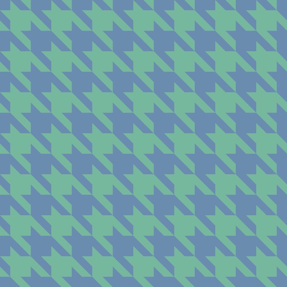Elegant houndstooth pattern in muted blue and green. Perfect for textile design, fashion, website backgrounds, or any project needing a sophisticated, timeless texture. vector