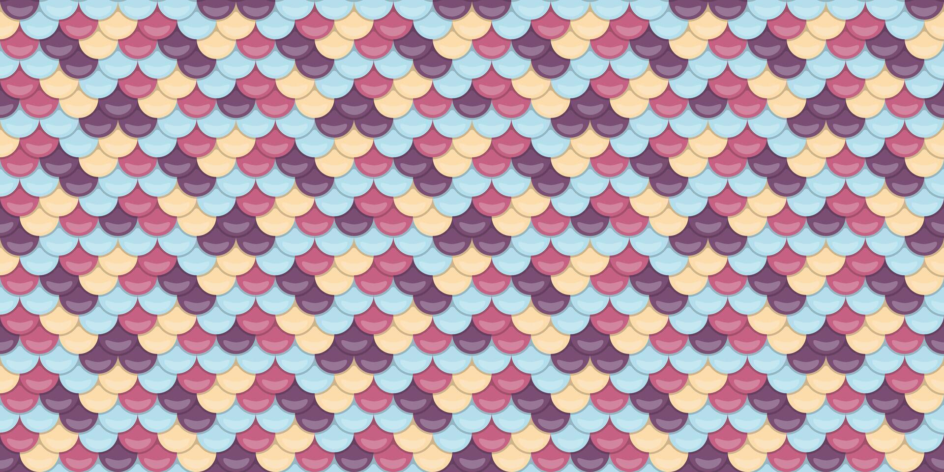 Seamless pastel fish scale pattern. Perfect for textile design, website backgrounds, or whimsical branding. This charming, repeating design evokes a sense of playful elegance and subtle luxury. vector
