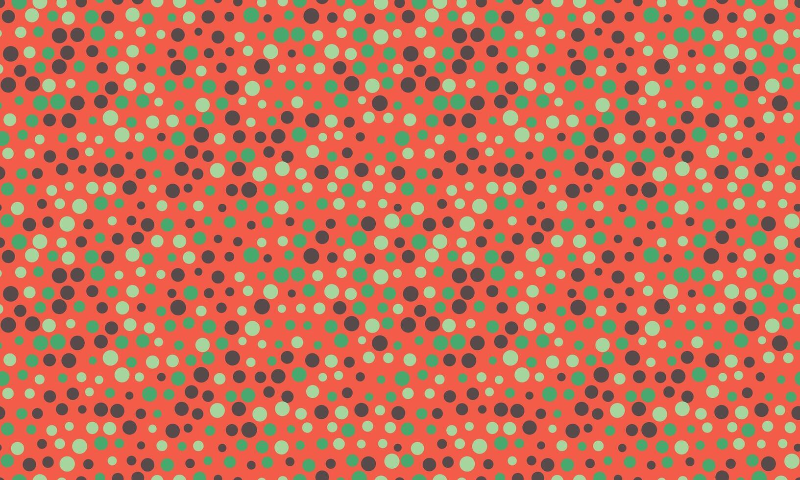 A red and green polka dot pattern vector