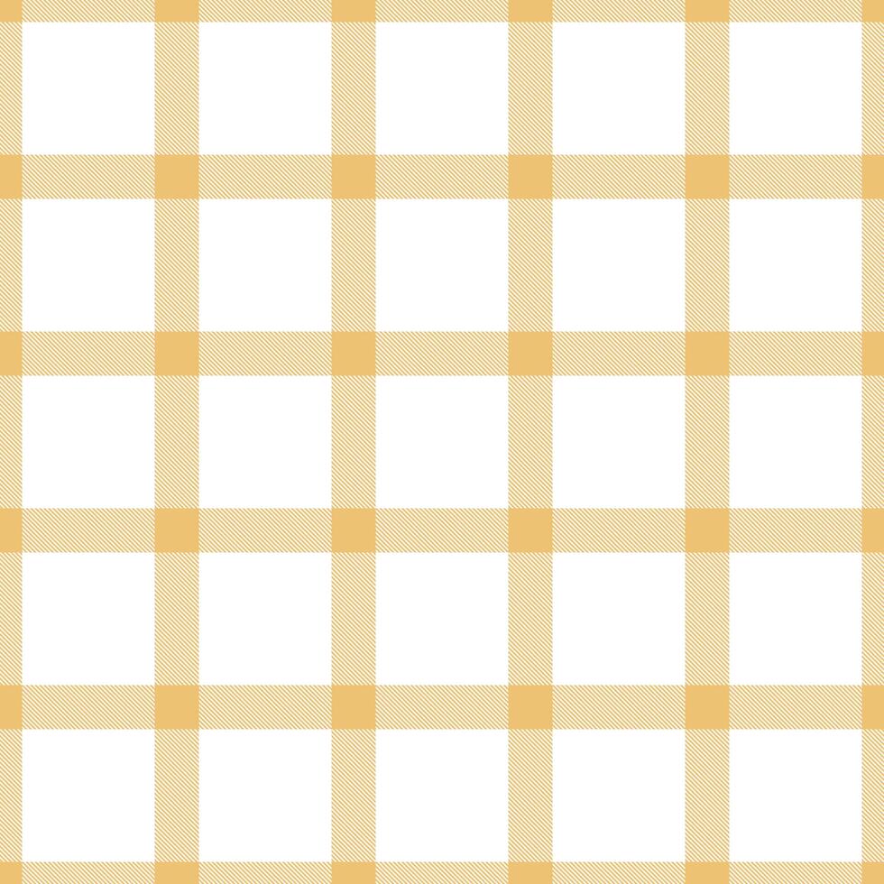 Knit textile fabric plaid, wallpaper tartan background. Styling texture seamless pattern check in amber and white colors. vector