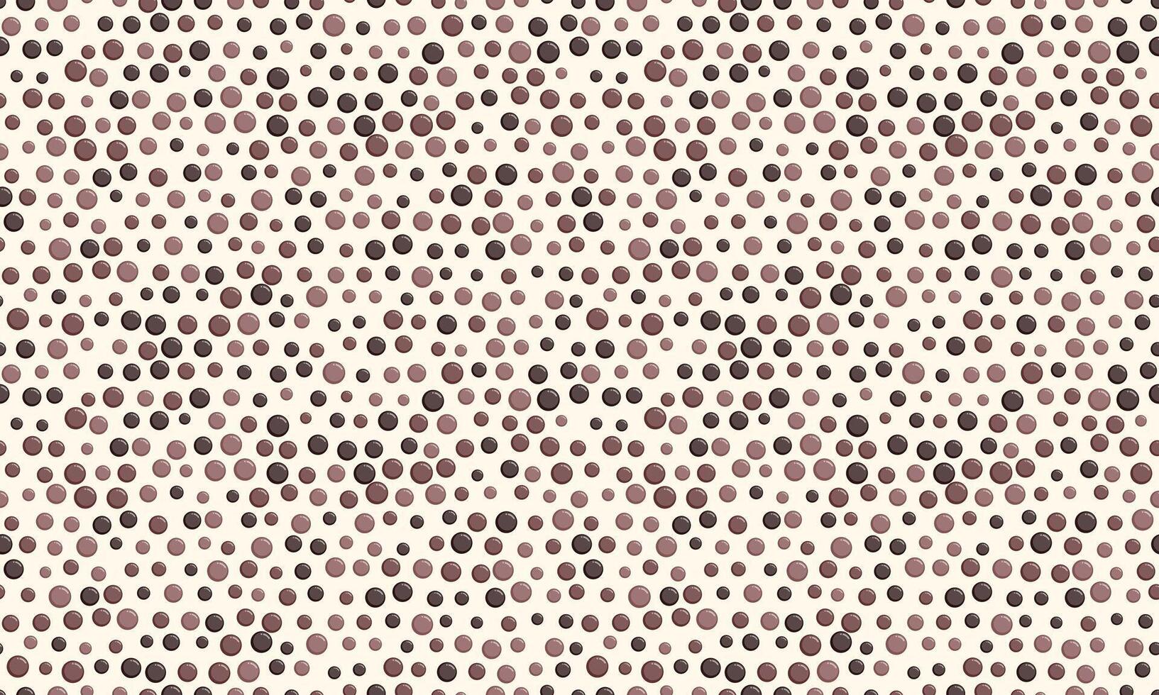 Abstract seamless pattern of varying sized brown circles on a beige background. Ideal for textile design, website backgrounds, packaging, and modern presentations. vector