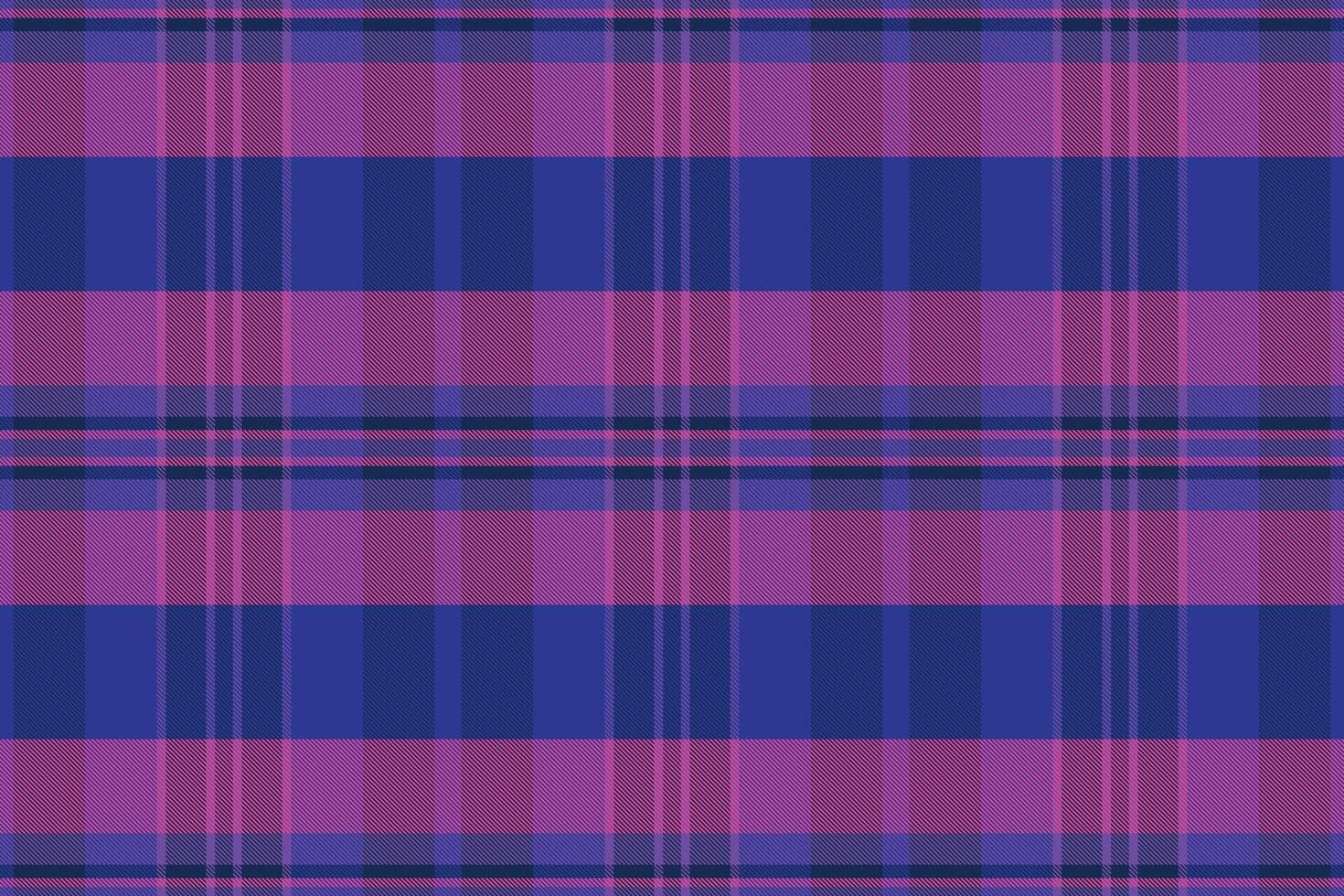 Hipster textile fabric pattern, manufacturing seamless texture background. Give plaid check tartan in blue and pink colors. vector