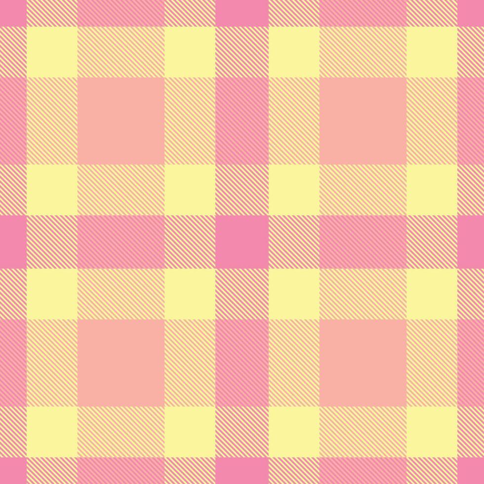 Hunter fabric plaid, autumn textile pattern texture. Warm check tartan background seamless in red and yellow colors. vector