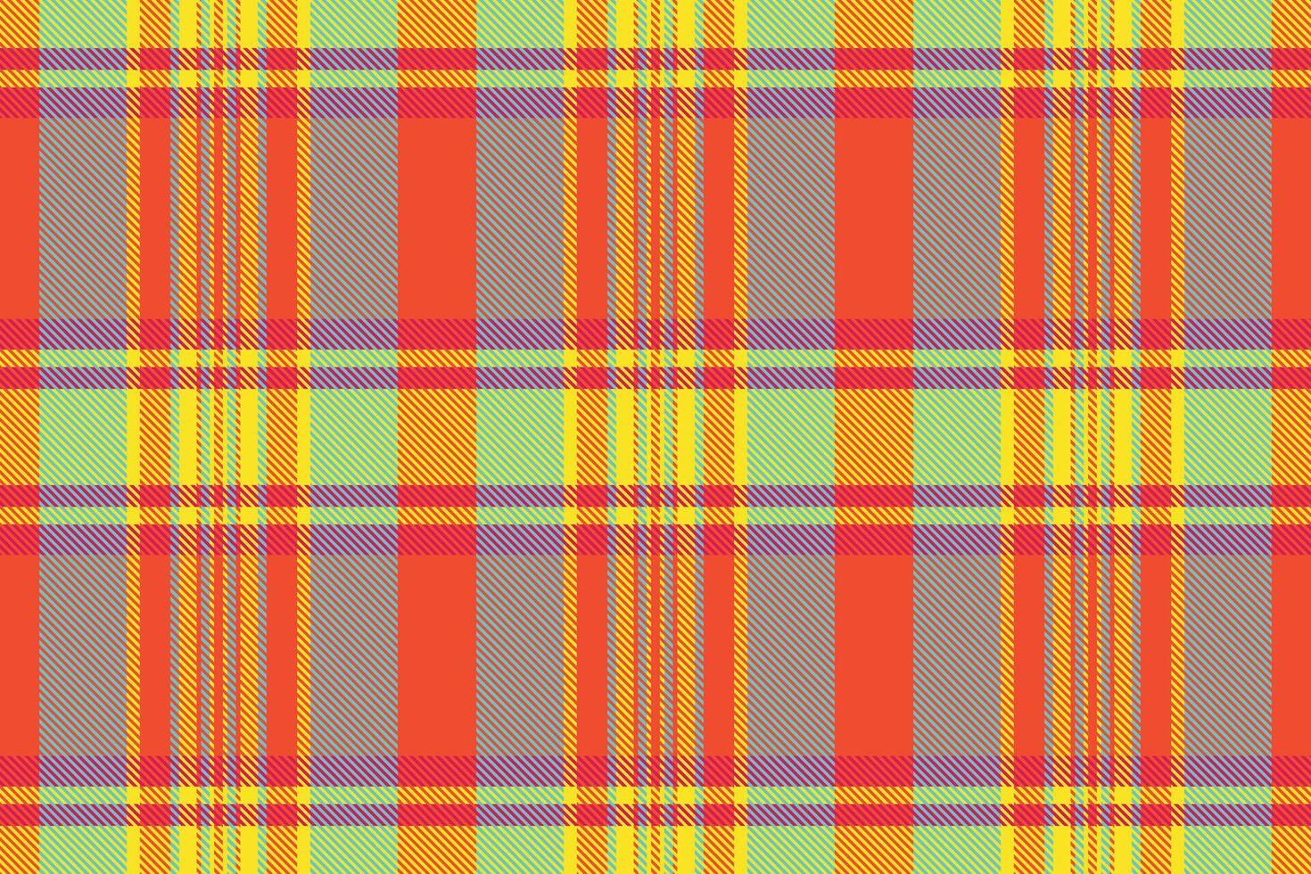 Vibrant plaid pattern in sunny hues. Perfect for textile designs, website backgrounds, or crafting projects. This cheerful, repeating texture evokes feelings of warmth and optimism. vector