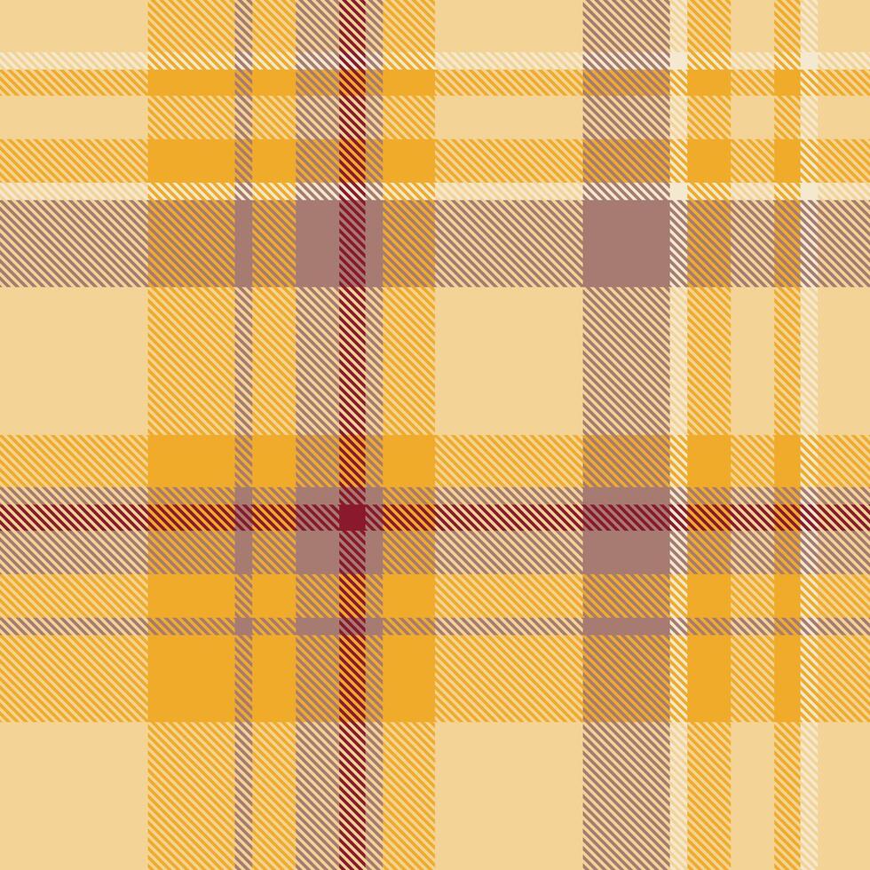 Valentines day tartan fabric plaid, everyday pattern background check. Customer texture textile seamless in amber and red colors. vector