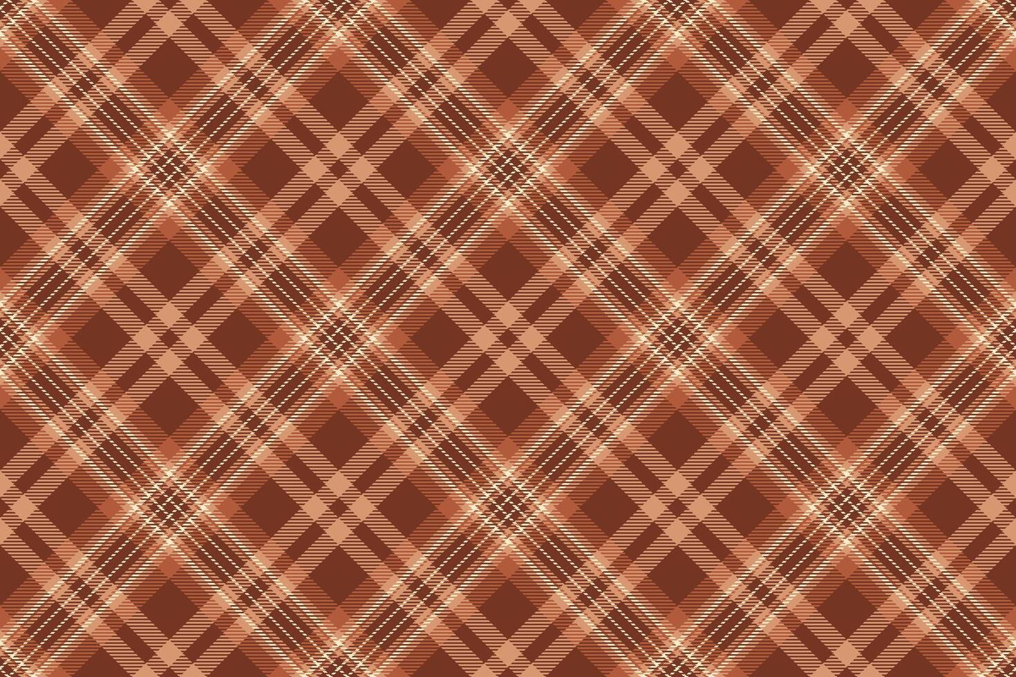 Christmas ornament background fabric , deluxe check texture plaid. Apartment pattern textile tartan seamless in orange and red colors. vector