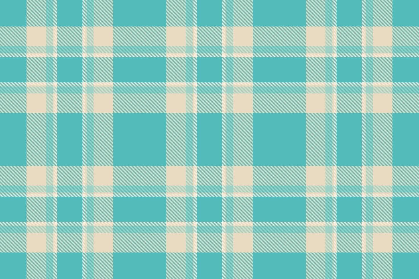 Serene teal and cream plaid pattern. Perfect for textile design, website backgrounds, or adding a touch of understated elegance to your projects. vector