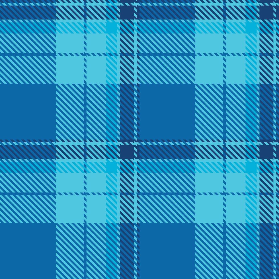 Vibrant teal and dark blue plaid pattern. A seamless texture perfect for textile design, website backgrounds, or stylish presentations. vector