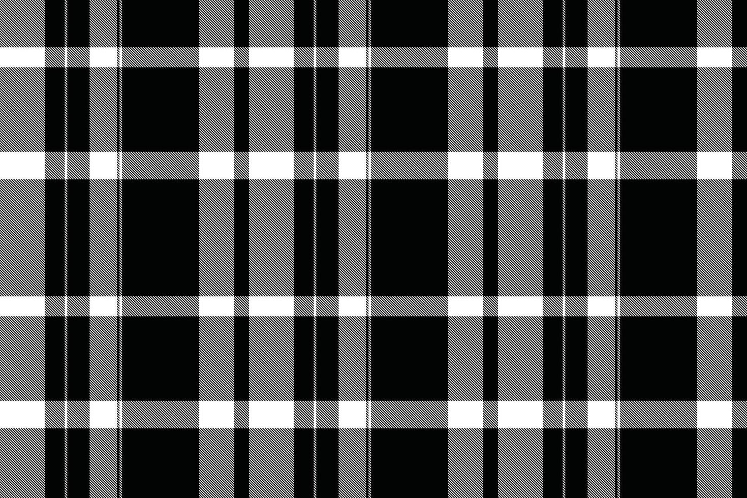 Blanket tartan pattern background, upscale texture check plaid. Repetitive fabric textile seamless in black and white colors. vector