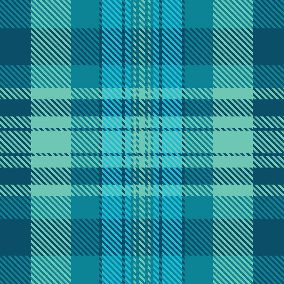 Drawing check tartan pattern, styled seamless background . Satin texture textile fabric plaid in cyan and bright colors. vector