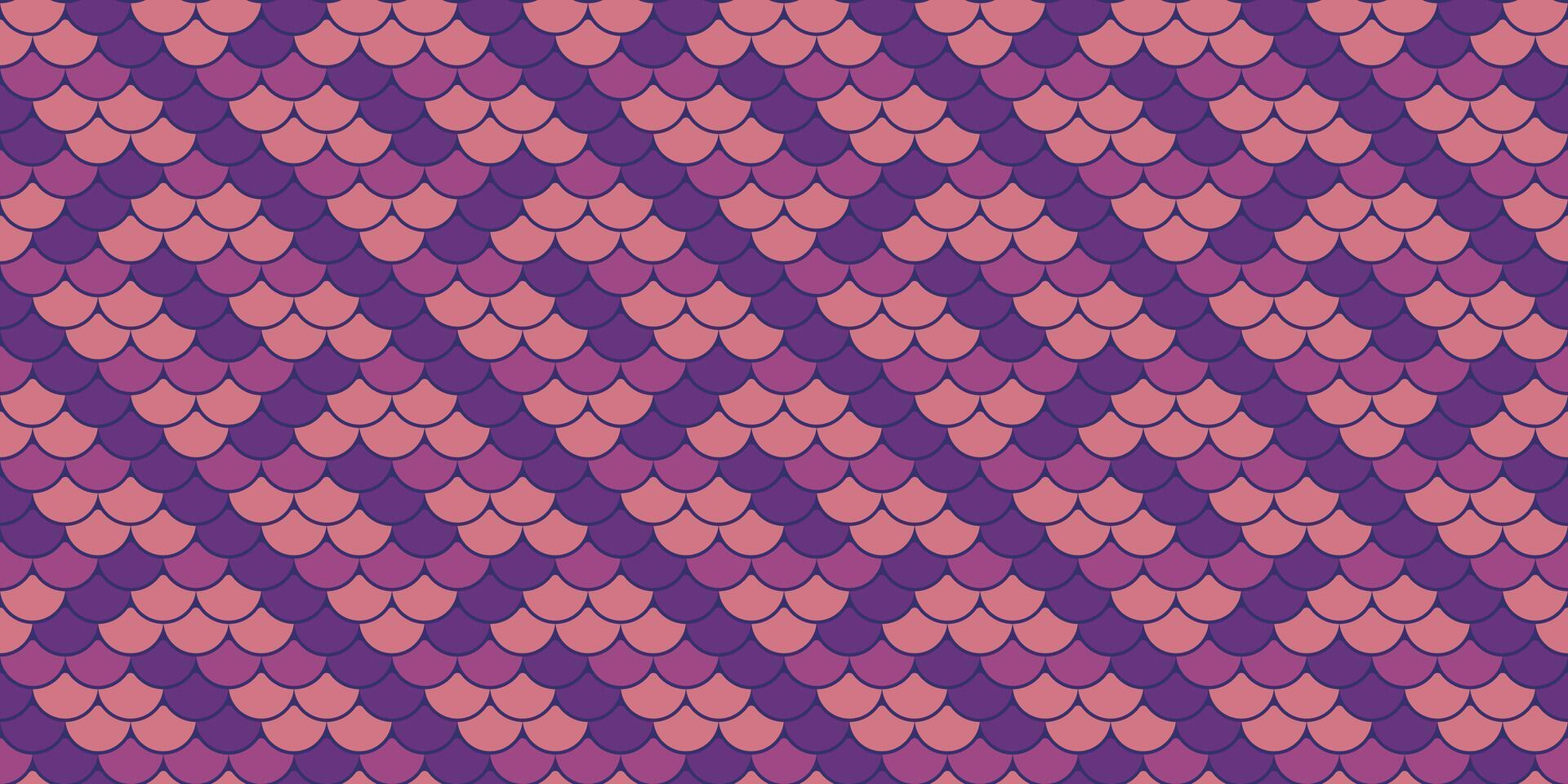 Abstract geometric pattern featuring overlapping scales in shades of pink and purple. Ideal for textile designs, website backgrounds, or decorative projects. vector