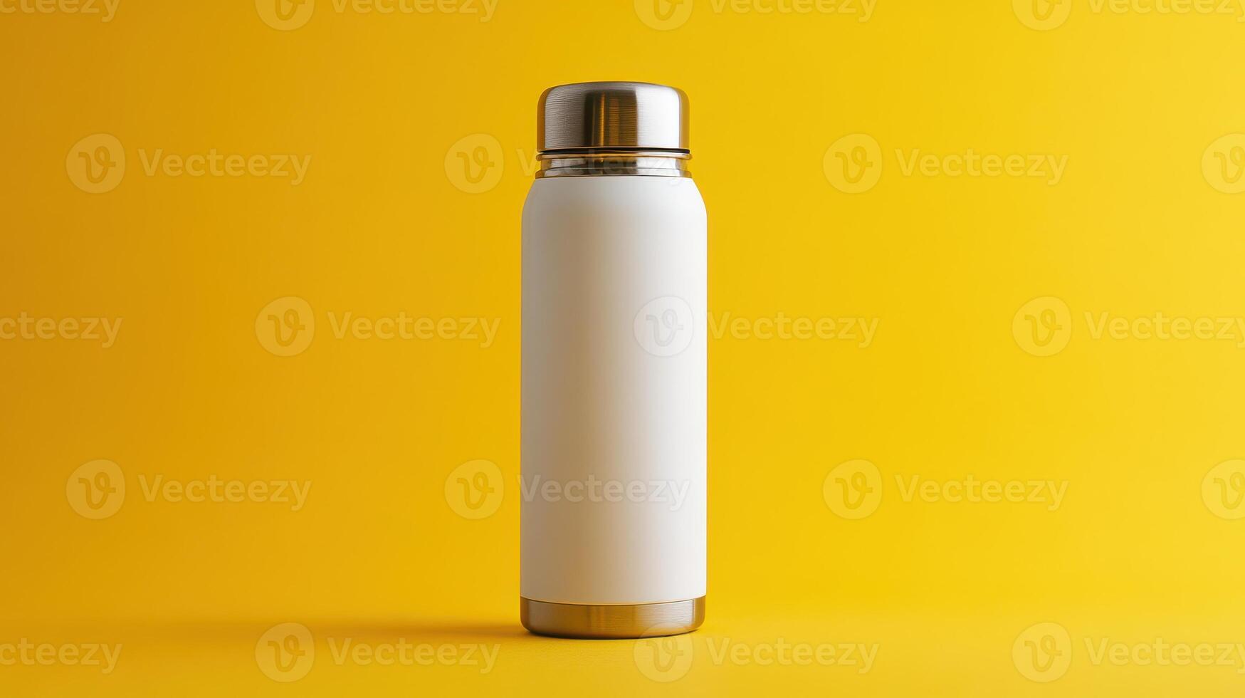 Visualize the Benefits of Using a White Stainless Steel Vacuum Flask for Hot or Cold Beverages photo