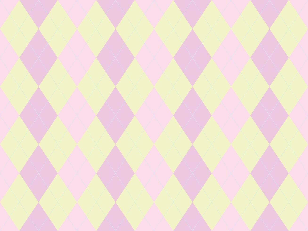 Delightful pastel pink and yellow argyle pattern. Perfect for backgrounds, website design, branding, or feminine projects. vector