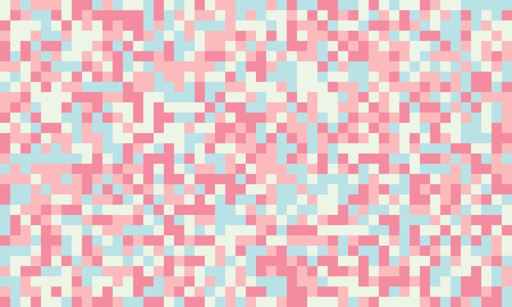 Abstract pixel art background. Soft pastel pink, blue, and cream squares create a calming, dreamy texture. Ideal for websites, presentations, branding, and social media. vector