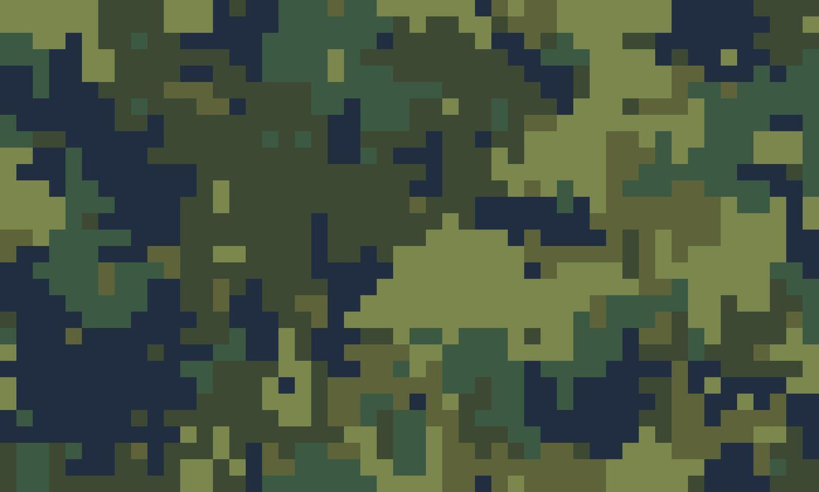 Abstract digital camouflage pattern. Perfect for backgrounds, textiles, or militarythemed designs. The pixelated texture offers a modern, geometric feel, representing concealment and strategy. vector
