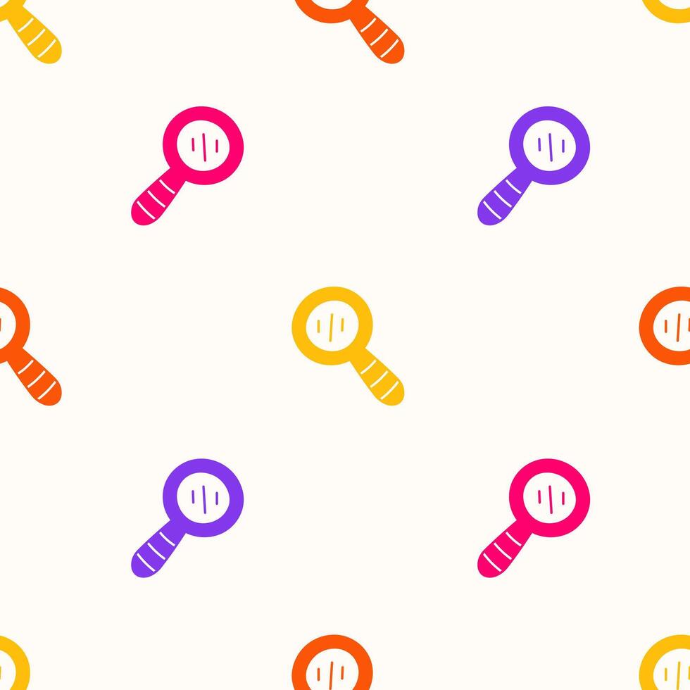 Magnifying Glass Multicolored Seamless Pattern vector