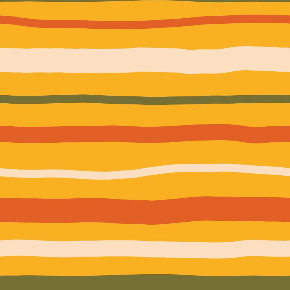 Warm Stripes Hand drawn Seamless Pattern vector