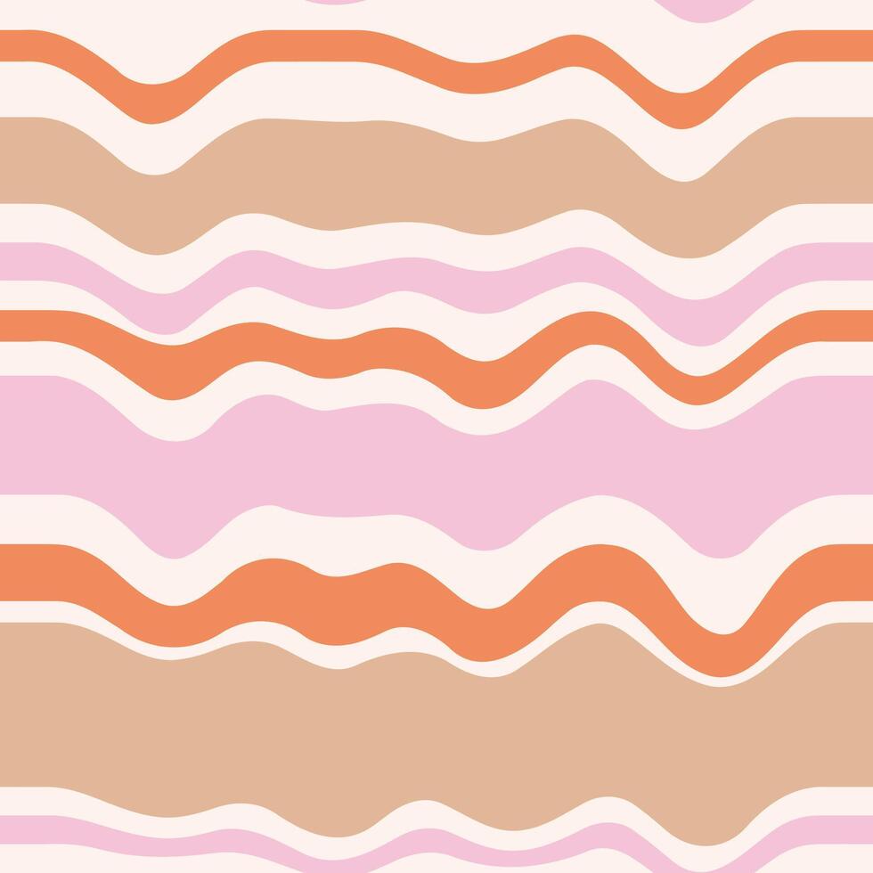 Retro Distorted Stripes Seamless Pattern vector