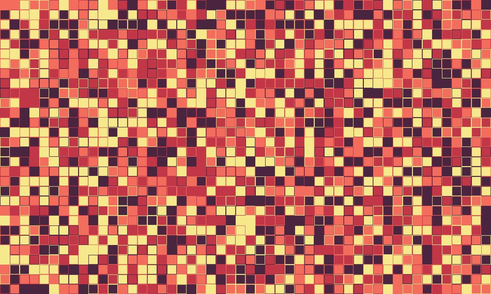 Abstract mosaic pattern. Warmtoned, pixelated texture with red, orange, and beige squares. Ideal for backgrounds, website design, or textile prints. vector