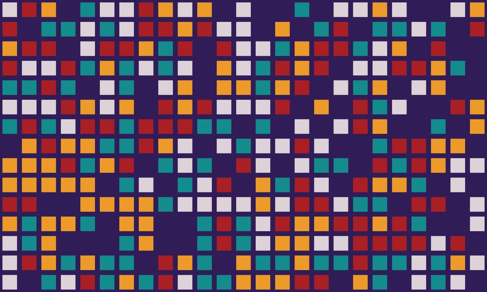 Abstract geometric mosaic pattern. Vibrant, colorful squares create a dynamic texture perfect for website backgrounds, presentations, or textile designs. vector