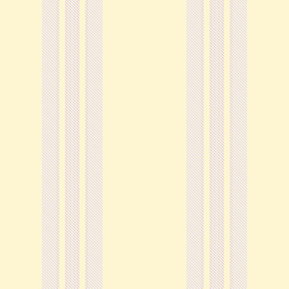 Subtle pastel pink stripes on a soft yellow background create a delicate and elegant textile pattern. vector