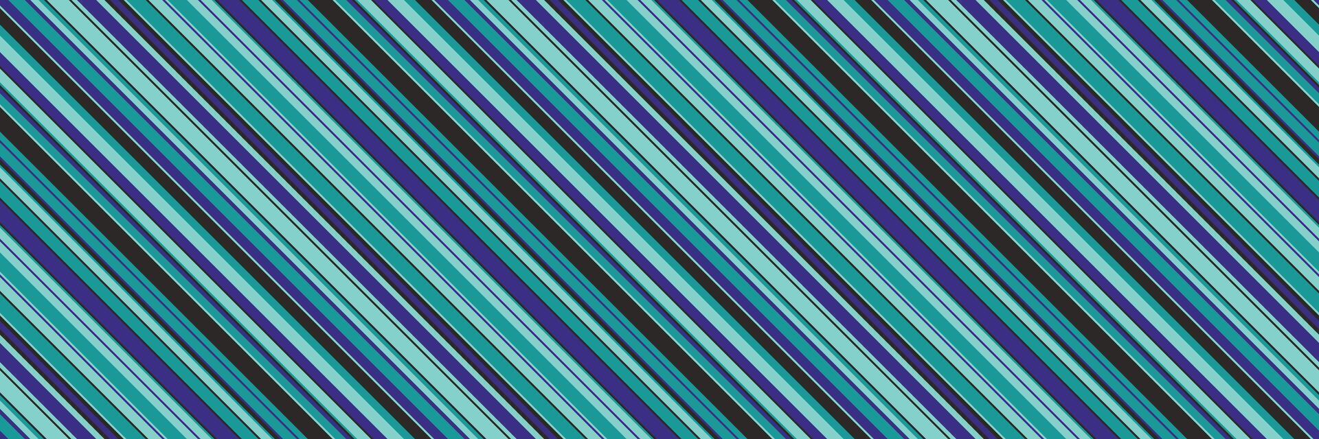 Dynamic diagonal stripes in cool teal, blue, and black create a vibrant, modern pattern. Perfect for backgrounds, website banners, textiles, or any design needing a sleek, contemporary feel. vector