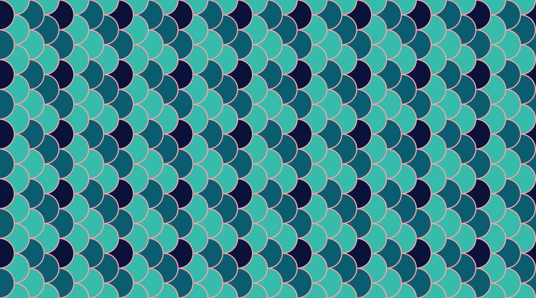 Abstract teal and navy blue overlapping circle pattern. Seamless design ideal for textile prints, website backgrounds, or decorative projects. Evokes a sense of movement and underwater tranquility. vector