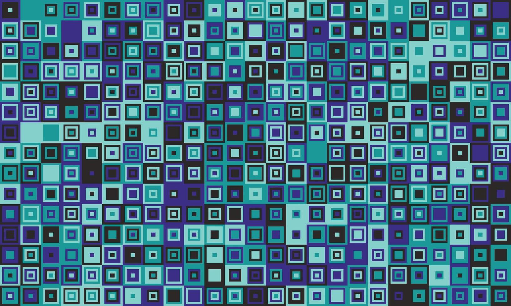 Abstract teal and purple square mosaic pattern. Perfect for backgrounds, website design, or textile prints. This vibrant, geometric design evokes feelings of technology, data, or modern art. vector