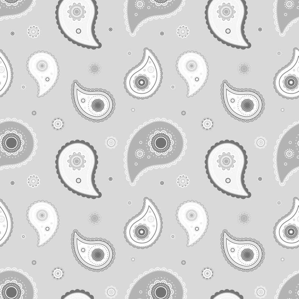 Damask foliage at lovely trendy. Curl romantic curve droplet. Indian draw of tiled sketching. vector
