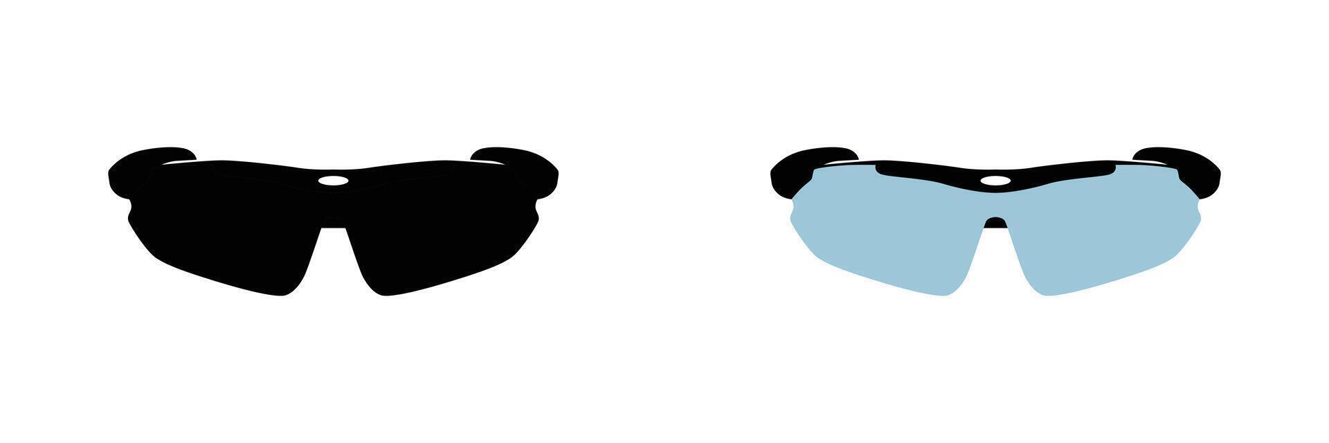 Illustration of sport sunglasses type in various style vector