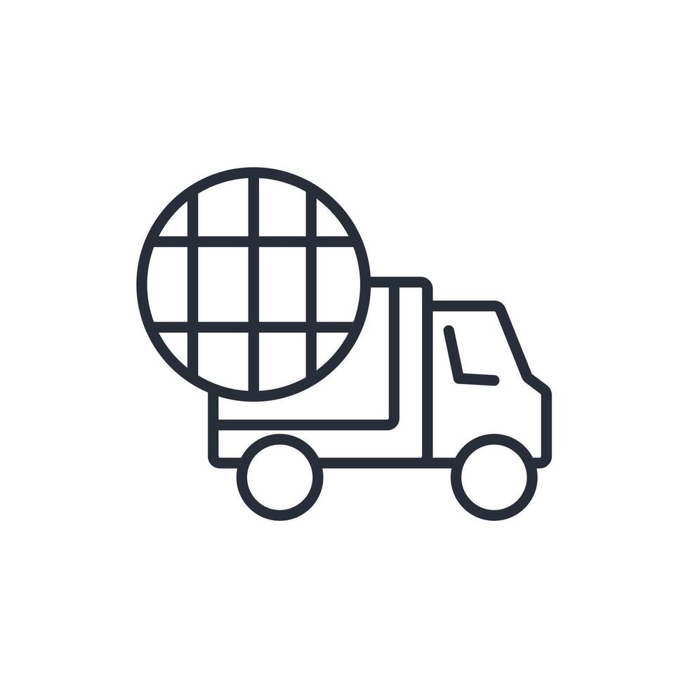 logistic line icons style vector