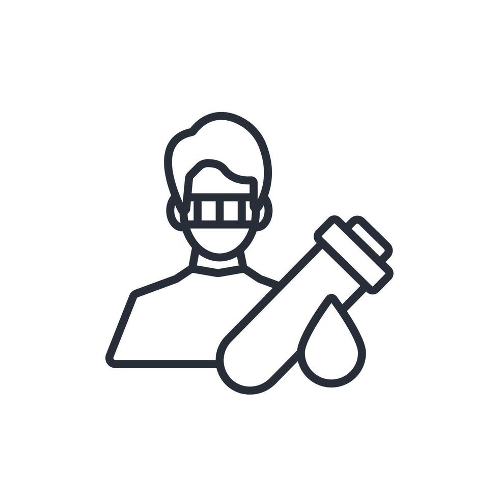 lab technician icons style vector